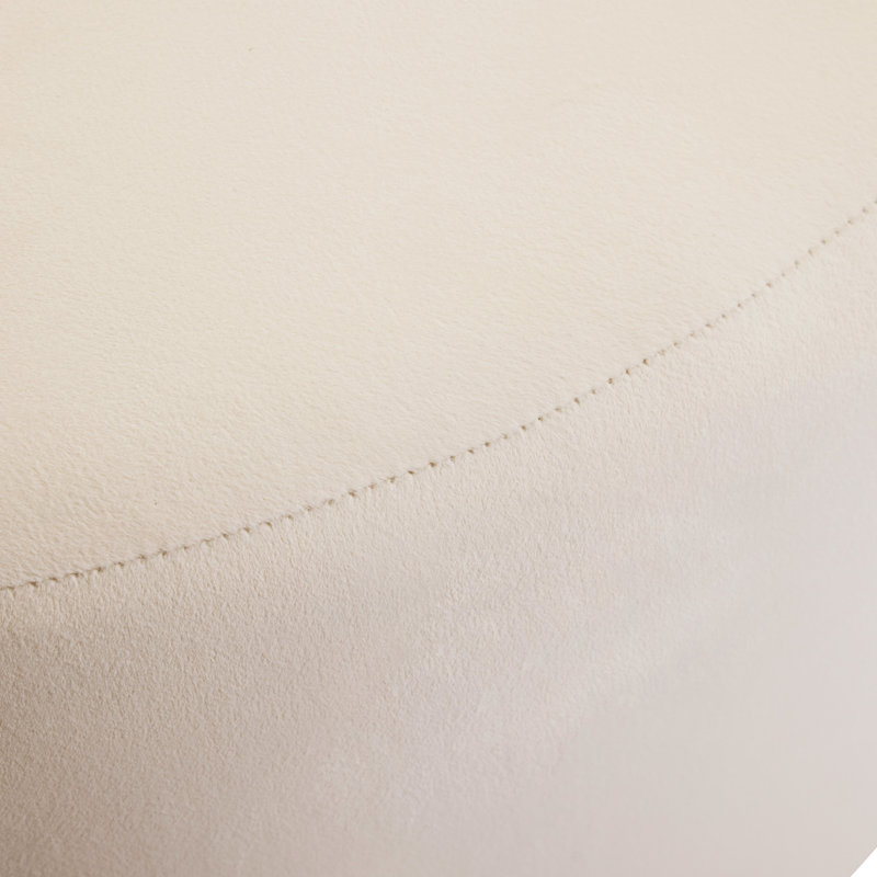 Velours rembourré en mousse de luxe crème 30,24 po x 16,42 po x 30,24 po, option élégante