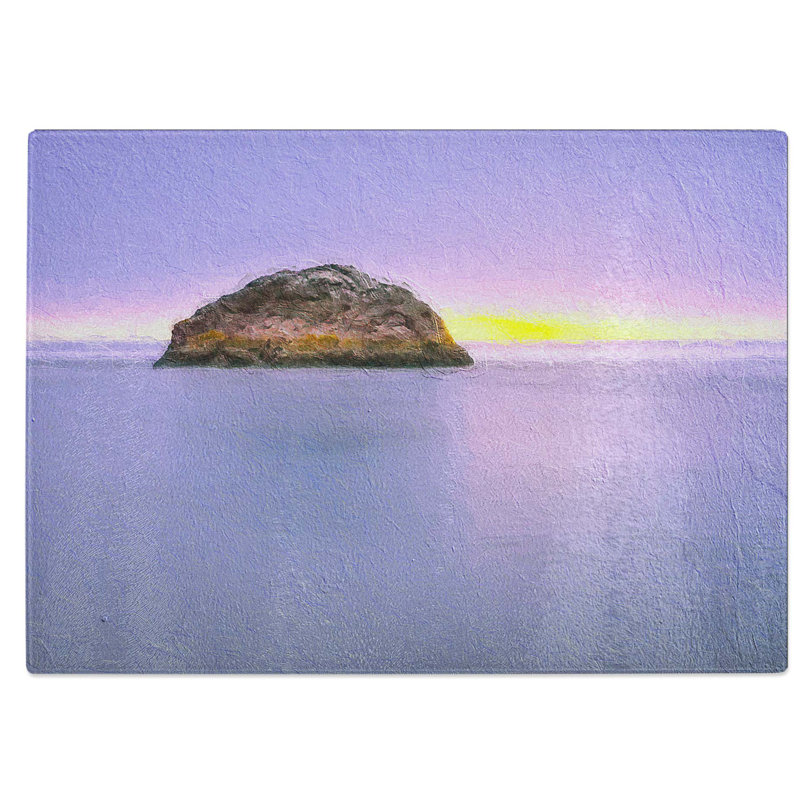 Tempered Glass Sunset in Trinidad Chopping Board, 28.5 cm W x 20 cm L