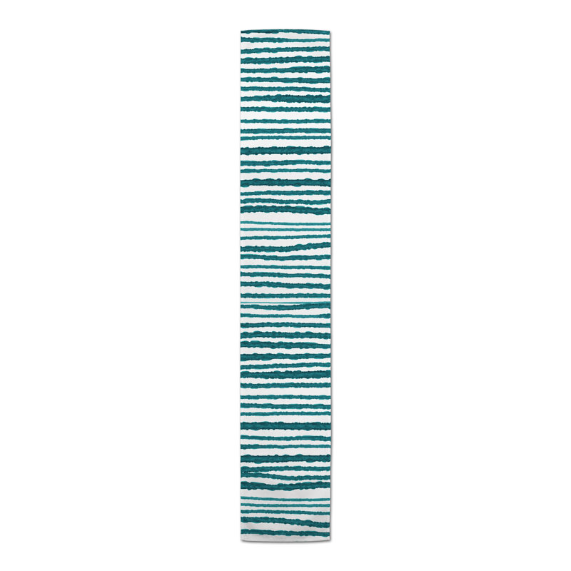 Chemin de table gris, Bleu sarcelle