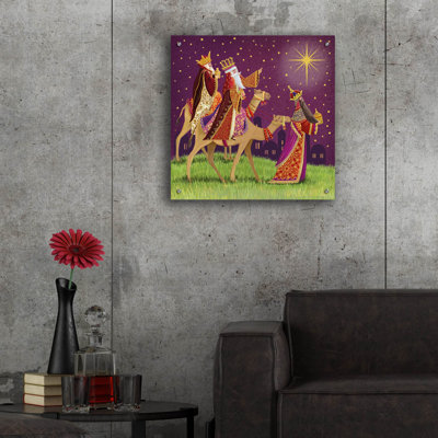 Art mural en verre épique «Suite à une étoile» par Elle Media Group, 24 po x 24 po