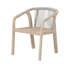 Chaise de salle à manger d'extérieur en bois d'acacia avec coussins Cody-1570301656