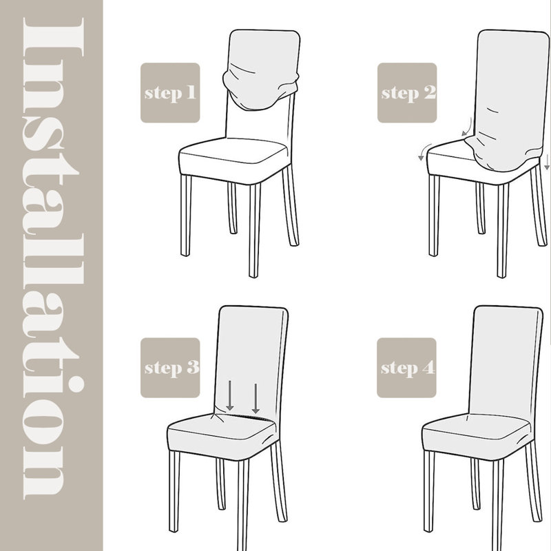 Housse pour chaise de salle à manger