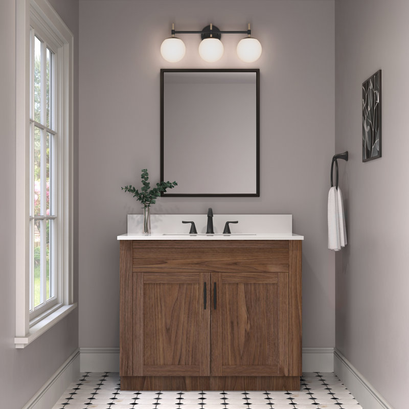 Éclairage de meuble-lavabo à intensité variable Aparicio, 3, Noir mat