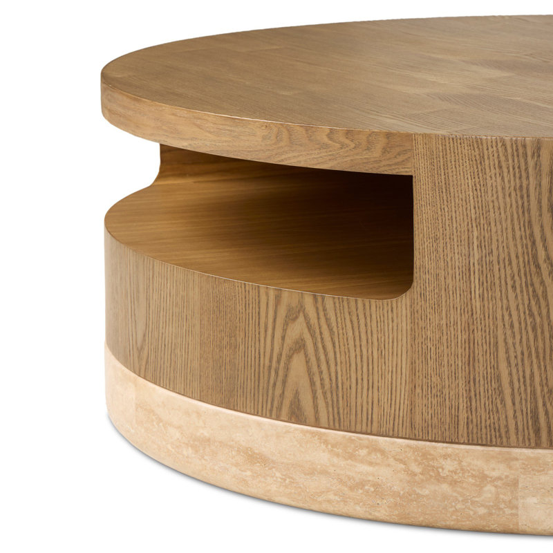 Sager Coffee Table-Golden Travertine