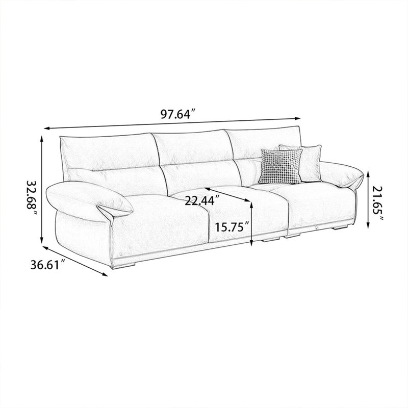 Coussin modulaire 100% polyester Coffee, Café
