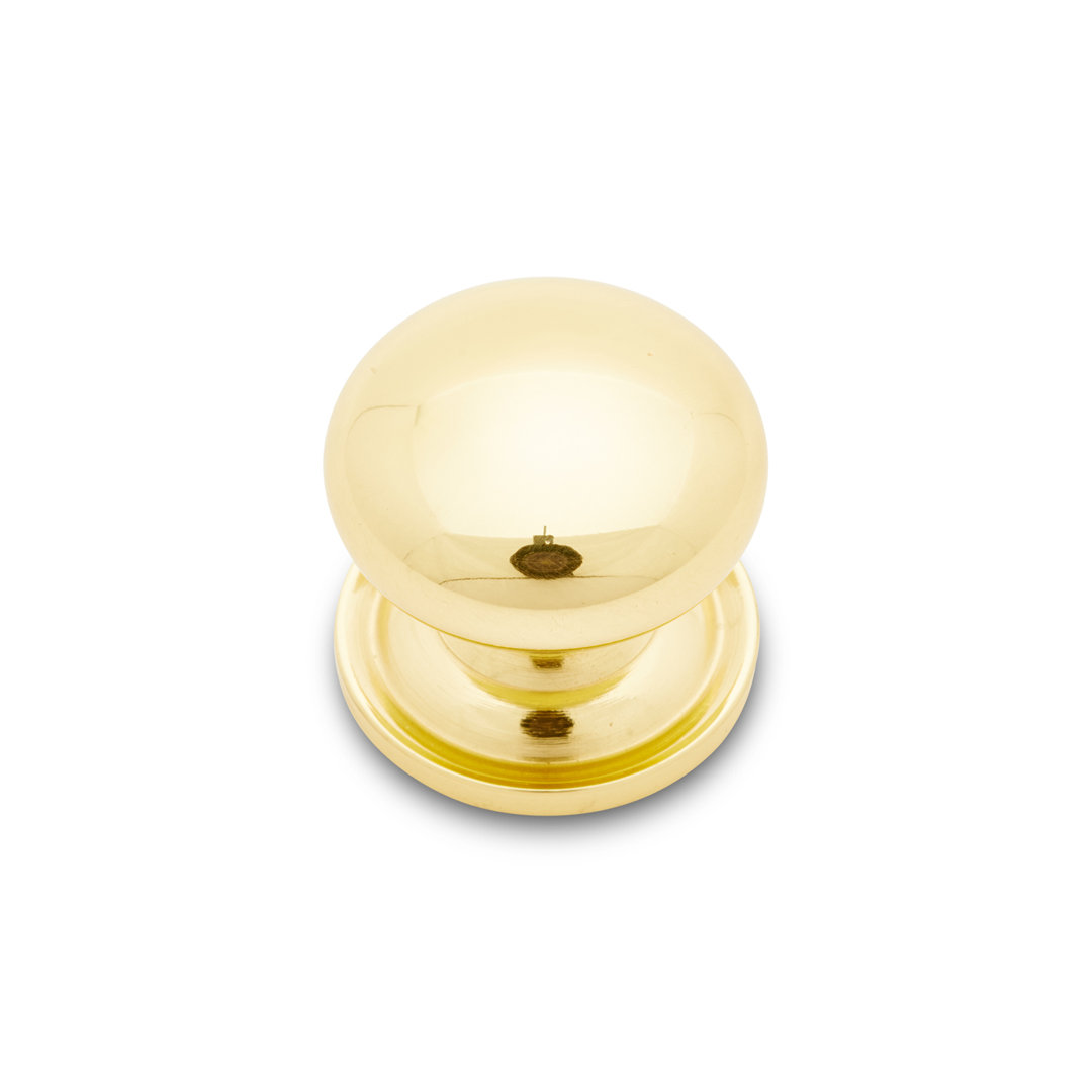 Solid Plain Mushroom Knob with Attached Backplate CK Series Rk International 