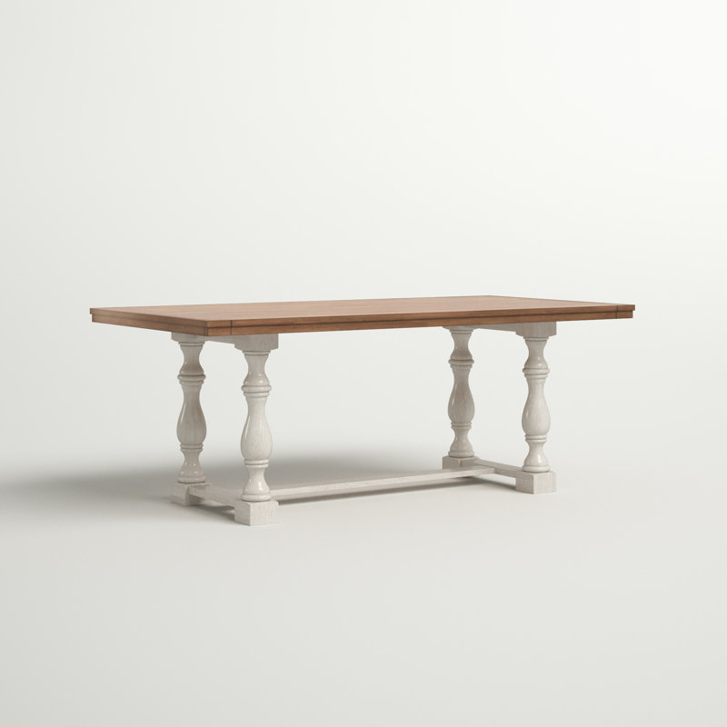 Fortville Solid Wood Dining Table, Antique White