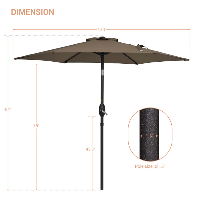 Parasol 90 po Doreon, Taupe