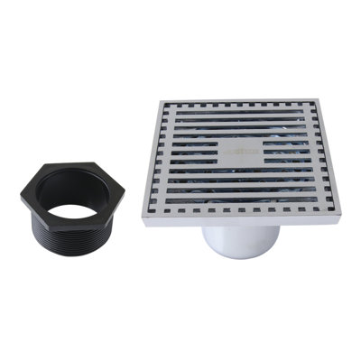 Kingston Brass Watercourse 4-Inch Square Shower Drain