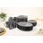 Denali Grey 16 Piece China Dinnerware Set- Service For 4