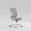 Fauteuil de bureau, fauteuil de bureau ergonomique Comfort Home, fauteuil de jeu à roulettes à dossier moyen, hauteur réglable, soutien lombaire, accoudoir rabattable-202091579