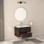 Meuble-lavabo mural de 30 po avec lavabo en céramique blanc, deux tiroirs à fermeture en douceur, noyer foncé, style américain - contreplaqué, tracas - installation pour salle de bain minimaliste intégrée