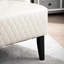 Chaise de salon blanche avec dossier à oreilles haut et siège à bande élastique, pour le confort de la chambre à coucher-488966315