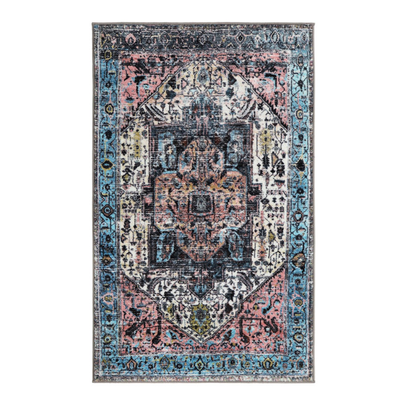 Acelin Oriental Indoor Rug, Rectangle 3'3" x 5'3"