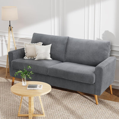 68" Loveseat Sofa, Comfy Couch With Spring Cushion And Solid Wood, Modern Extra Deep Seat For Bedroom, Living Room, Office,Tool-Free Assembly