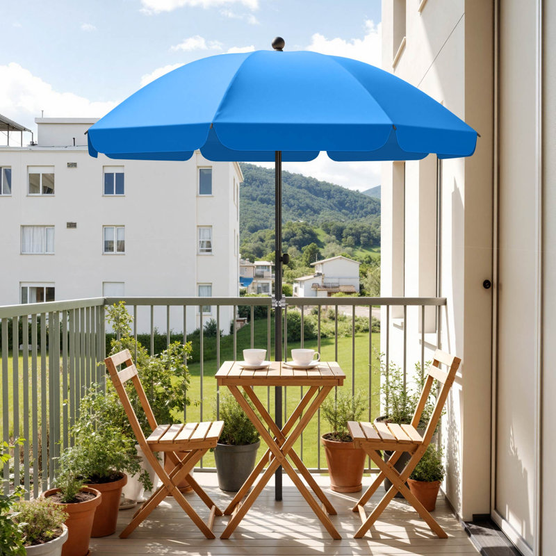 Balcony Parasol, 210cm H x 175cm W x 175cm D, Blue