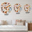 Doodles stylisés d'inspiration baroque - horloge murale bohème et éclectique-60328549