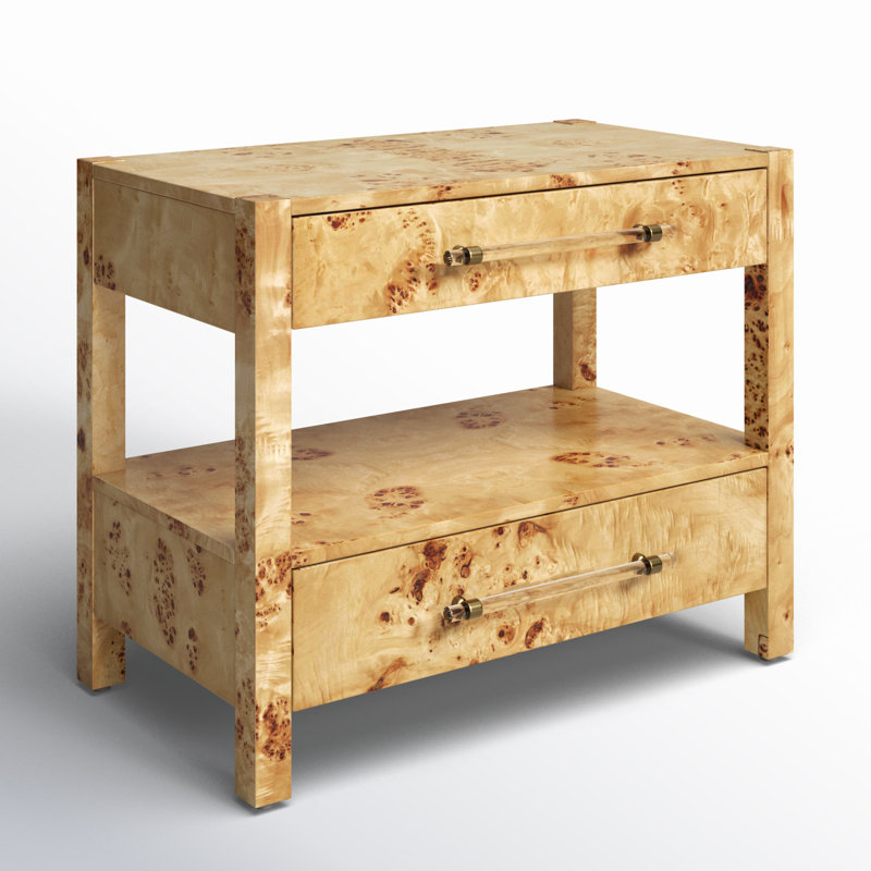 Omnia 26'' W Nightstand, Natural Burl