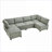 Sectional Sofas | 6-Seat U-Shaped Convertible Modular Couch, For Living Room | Mint Green | Corduroy-1386294848