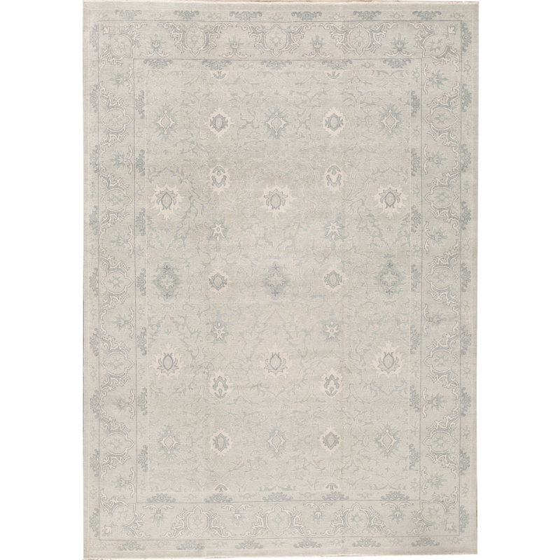 Hand-Knotted High-Quality Light Blue Area Rug