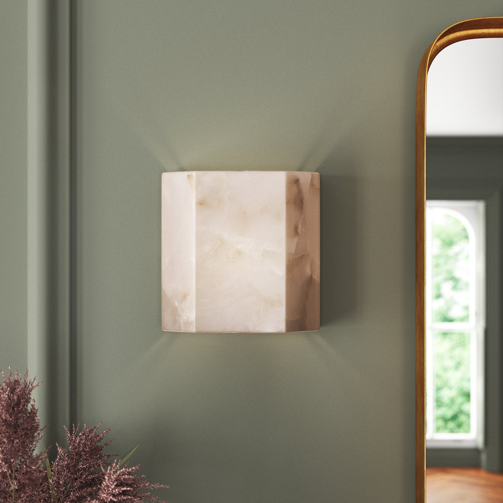 Susannah Single Light Dimmable Flush Mounted Sconce, White