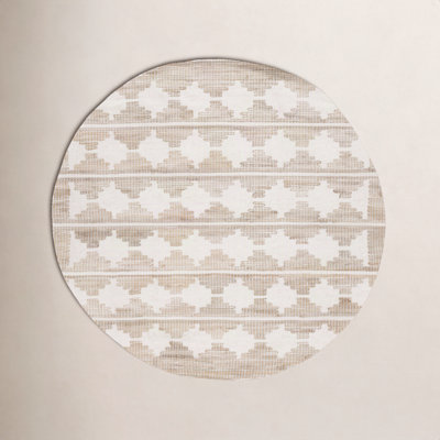 Ivory Natural Hand-Loomed Jute Wool Rug