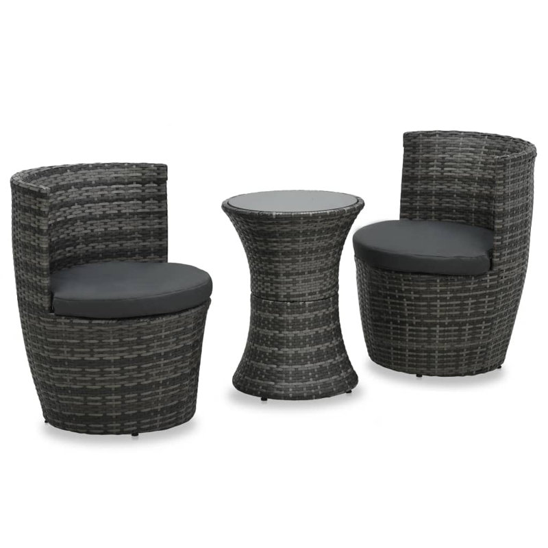 Sharene 3 Pieces Bistro Set with Cushions