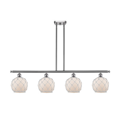 Luminaire suspendu linéaire à 4 lumières pour îlot de cuisine Hillhouse