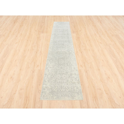 One-of-a-Kind Runner 2'6" X 12'0" New Age Runner Area Rug in Gray