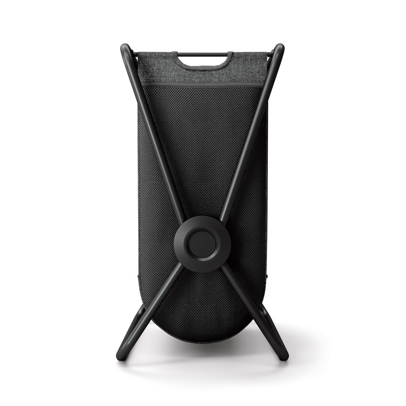 simplehuman double x-frame laundry hamper, matte black, 75" H x 72.70" W x 41.80" D, Black