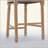 Solid Wood Bar Stools Set Of 2, Classic French Country Wooden Barstools With Upholstered Seating