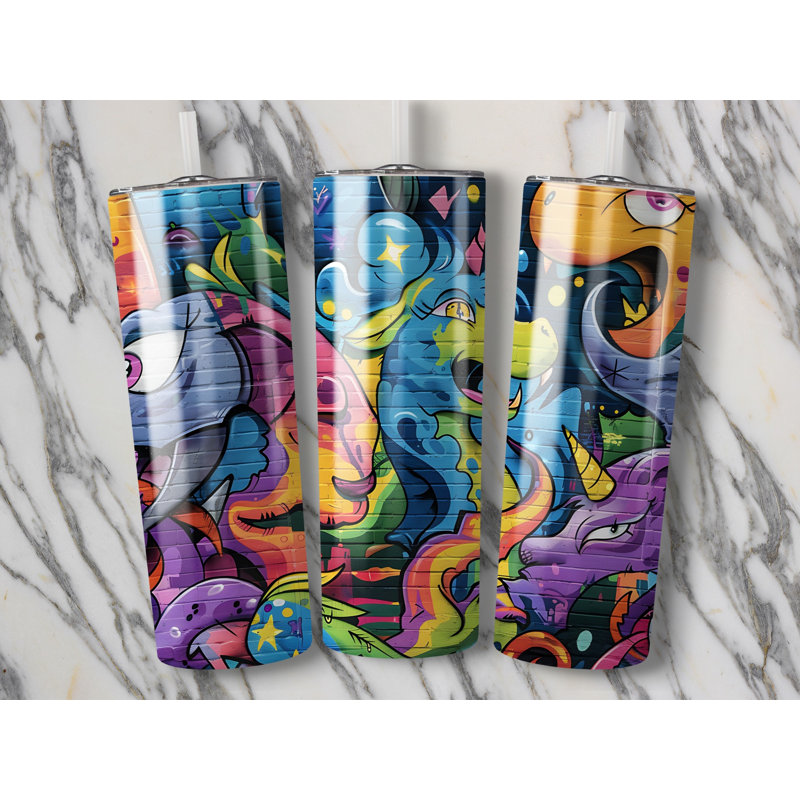 Choose Handmade Tumblers 591ml Vacuum Insulated Stainless Steel (18/8) Travel Tumbler with Straw
