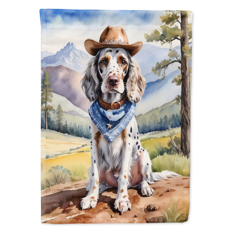 Drapeau Cowboy Welcome Garden, Setter anglais