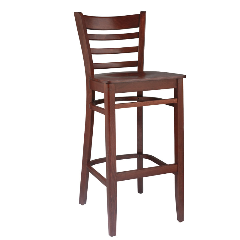 Addilynn Solid Wood Counter Stool, Mahogany