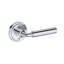 La Conner Passage Lever with Stepped Round Rose in Polished Chrome-1854350423