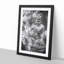 Buddha Surrounded in Abstract - Picture Frame Art Print-55681093-55681092