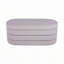 Banc avec rangement en velours taupe