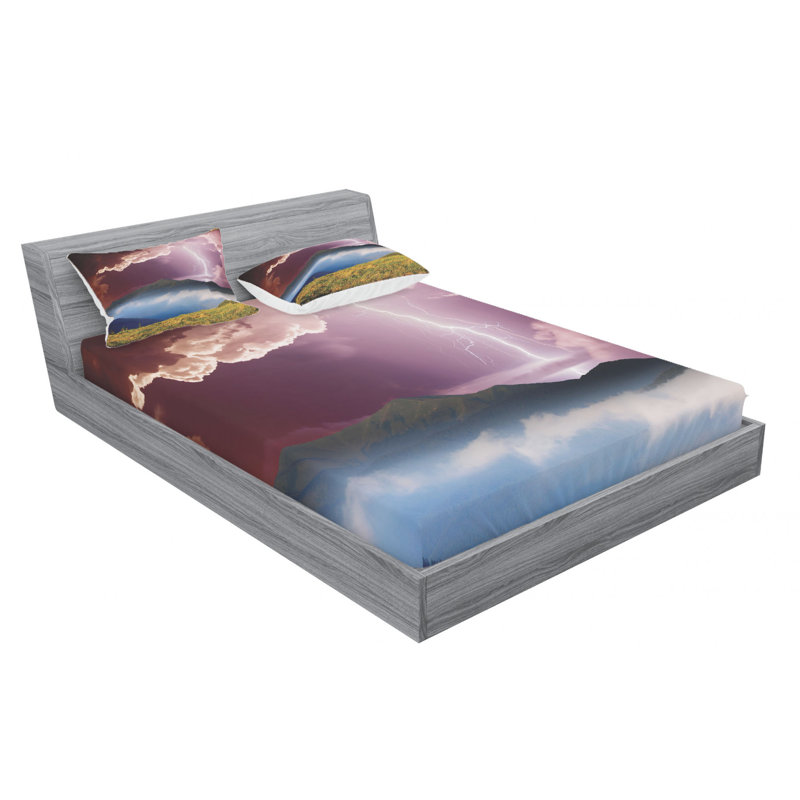Microfiber Sheet Set, Queen Sheet Set with Fitted Sheet
