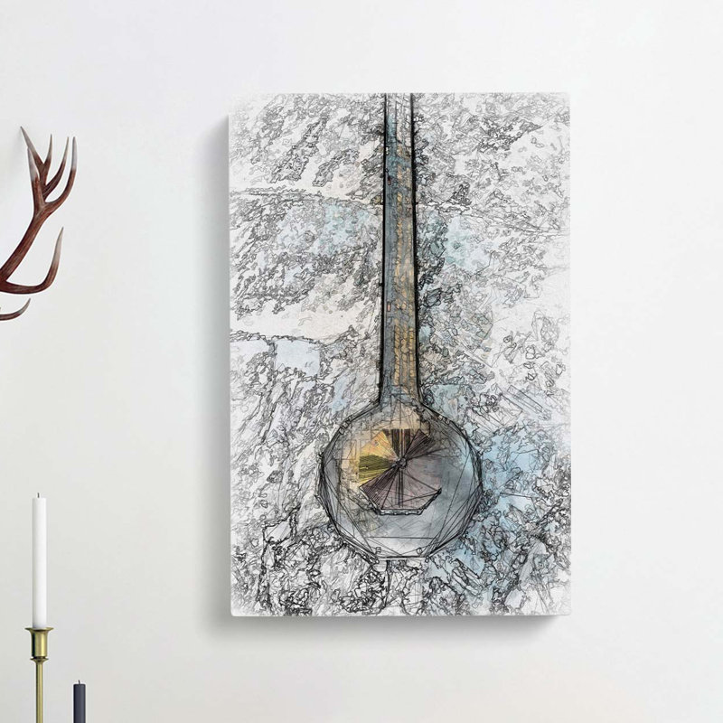 Manhattan Beach in Abstract - Wrapped Canvas Drawing - Wrapped Canvas, 91cm H x 60cm W x 3cm D