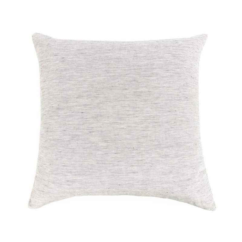 Shadow Pinstripe 100% French Linen 20" Square Pillow Sham