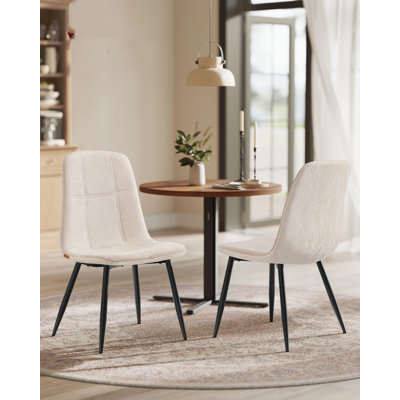 47 cm H Leather Full Back Armchair in White