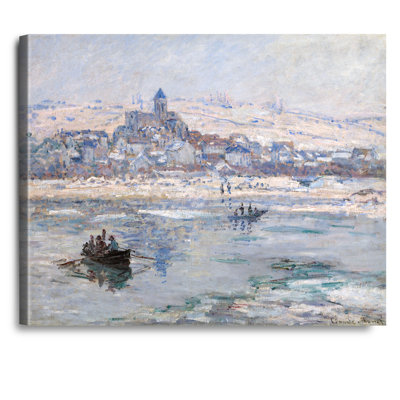 «Vétheuil in Winter» par Claude Monet, reproductions d'art classiques du monde, estampe numérique sur toile, art mural pour la décoration intérieure