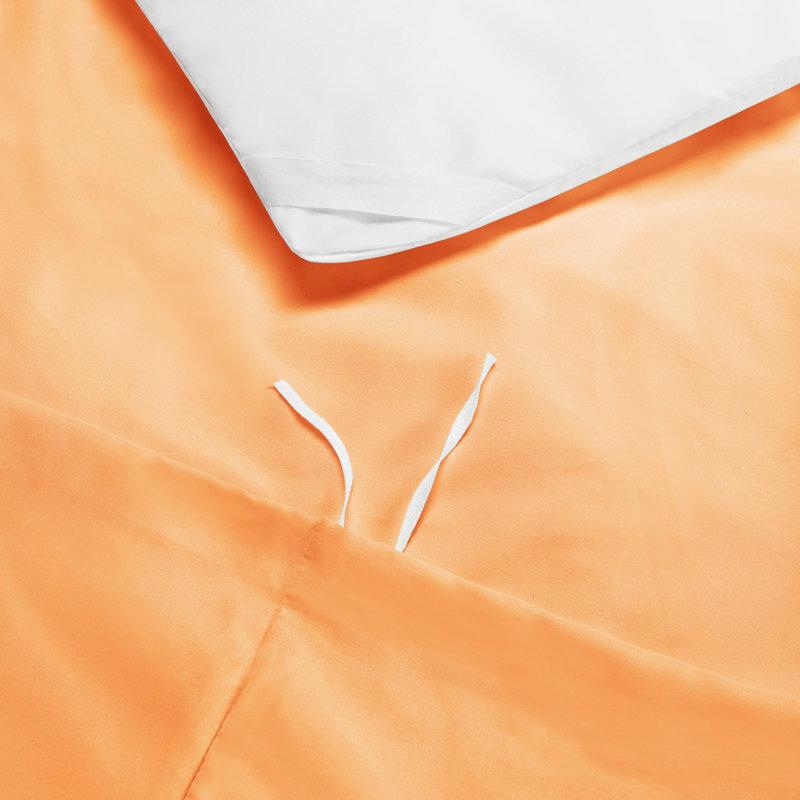 Modern & Contemporary Duvet Cover, Apricot Buff Orange, Extra-long Twin Duvet Cover + 2 Additional Pieces