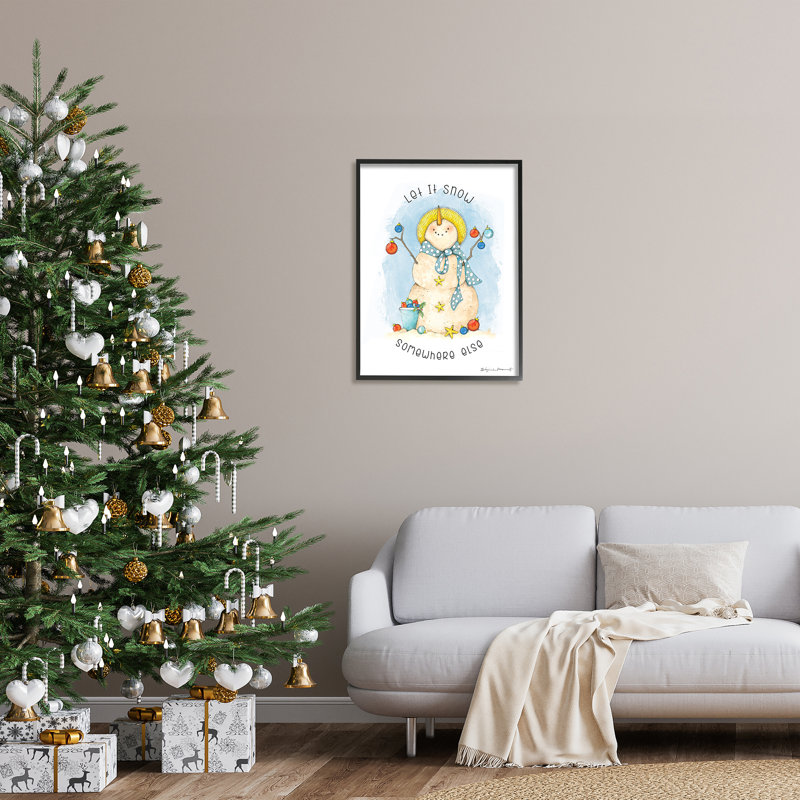 «Snow Somewhere Else Nautical Winter Snowman Bold Ornaments» par Stephanie Workman Marrott - Peinture
