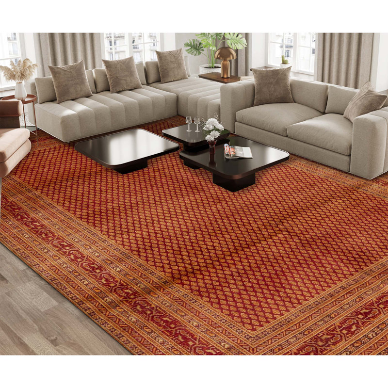 Wool Oriental Area Rug, Rectangle 6'7" x 9'7"