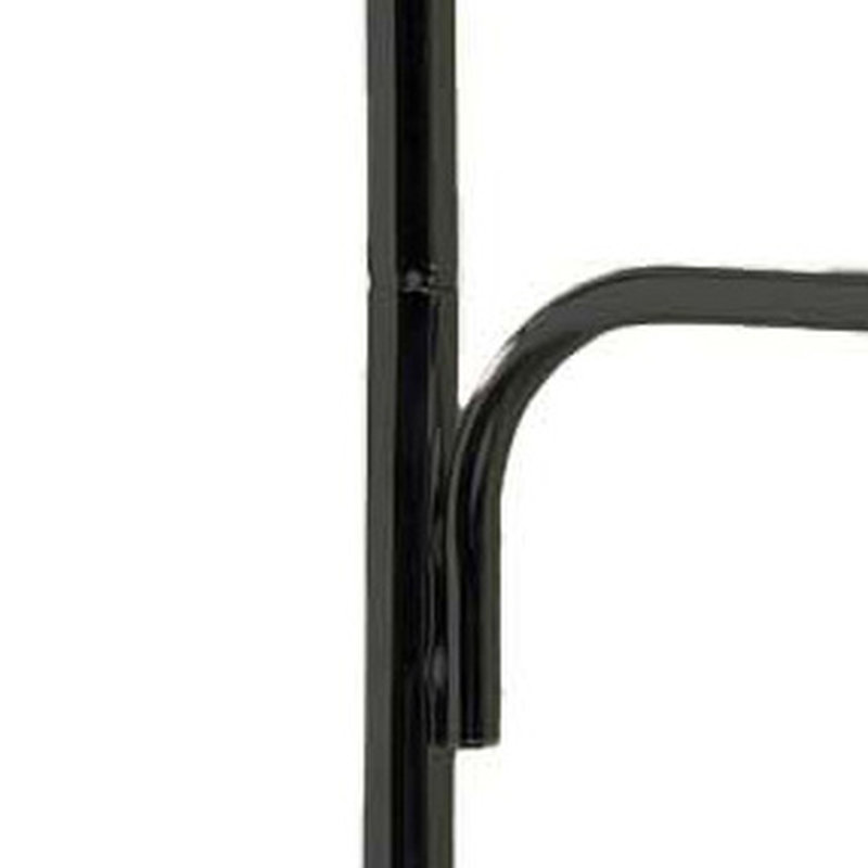 Porte-serviettes pivotant en fer noir, Noir
