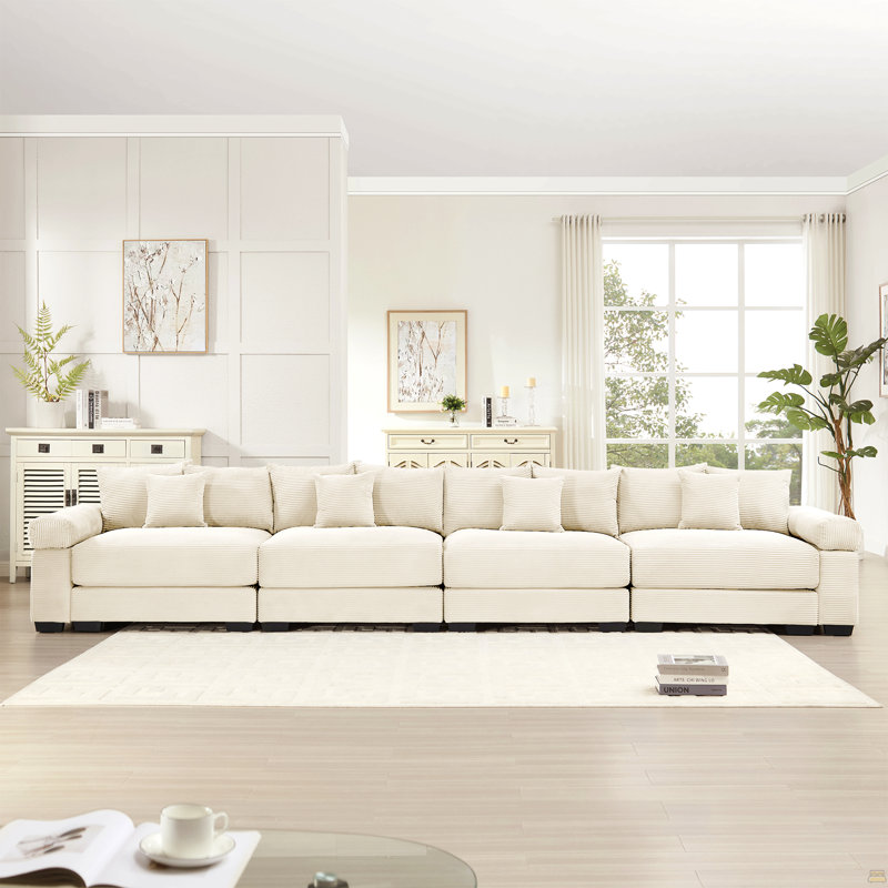 Canapé modulaire surdimensionné de 170 po Cloud, Crème