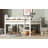 Full Rubber Wood Loft Bed With Ladder-1167357735