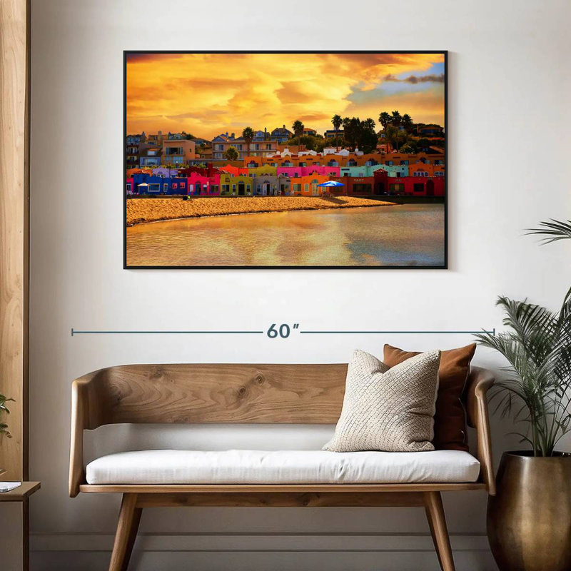 Capitola Sau, 46 po x 31 po, Cadre flottant noir