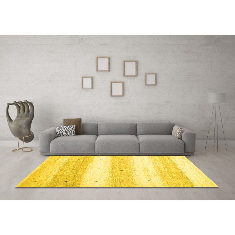 Performance Striped Indoor Rug, Square 5'